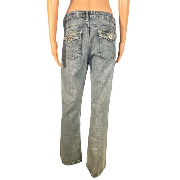 True People Light Wash Denim Jeans Juniors Size 11 Boot Cut - Picture 4 of 7